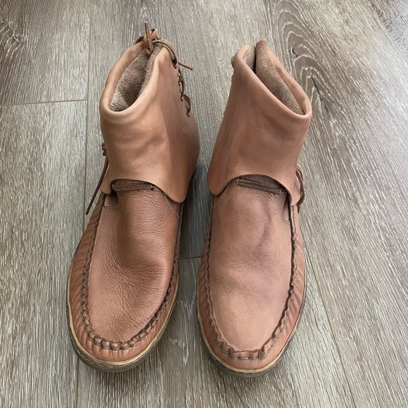 EL VAQUERO 80s Original Apache Tan Leather Boots Sz 37 - Picture 2 of 5